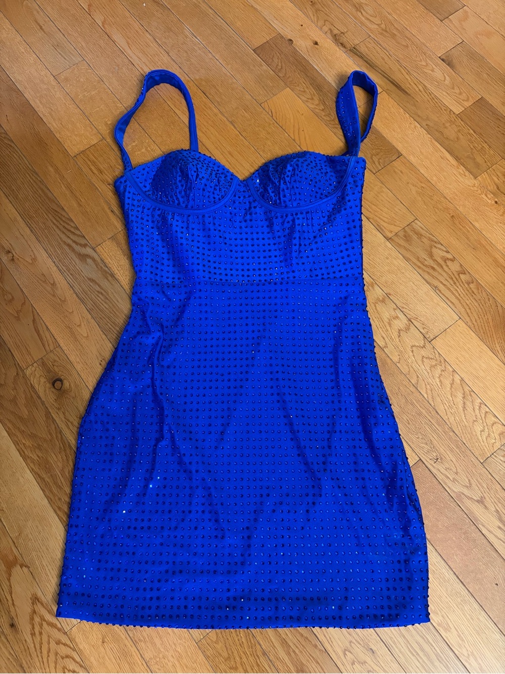 Blue Studded Bodycon Dress - Women